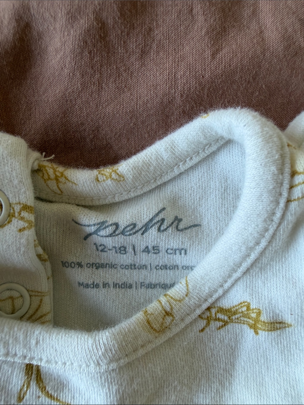 Pehr Gold Floral Ruffle-Sleeve Baby Bodysuit — image 2 of 2